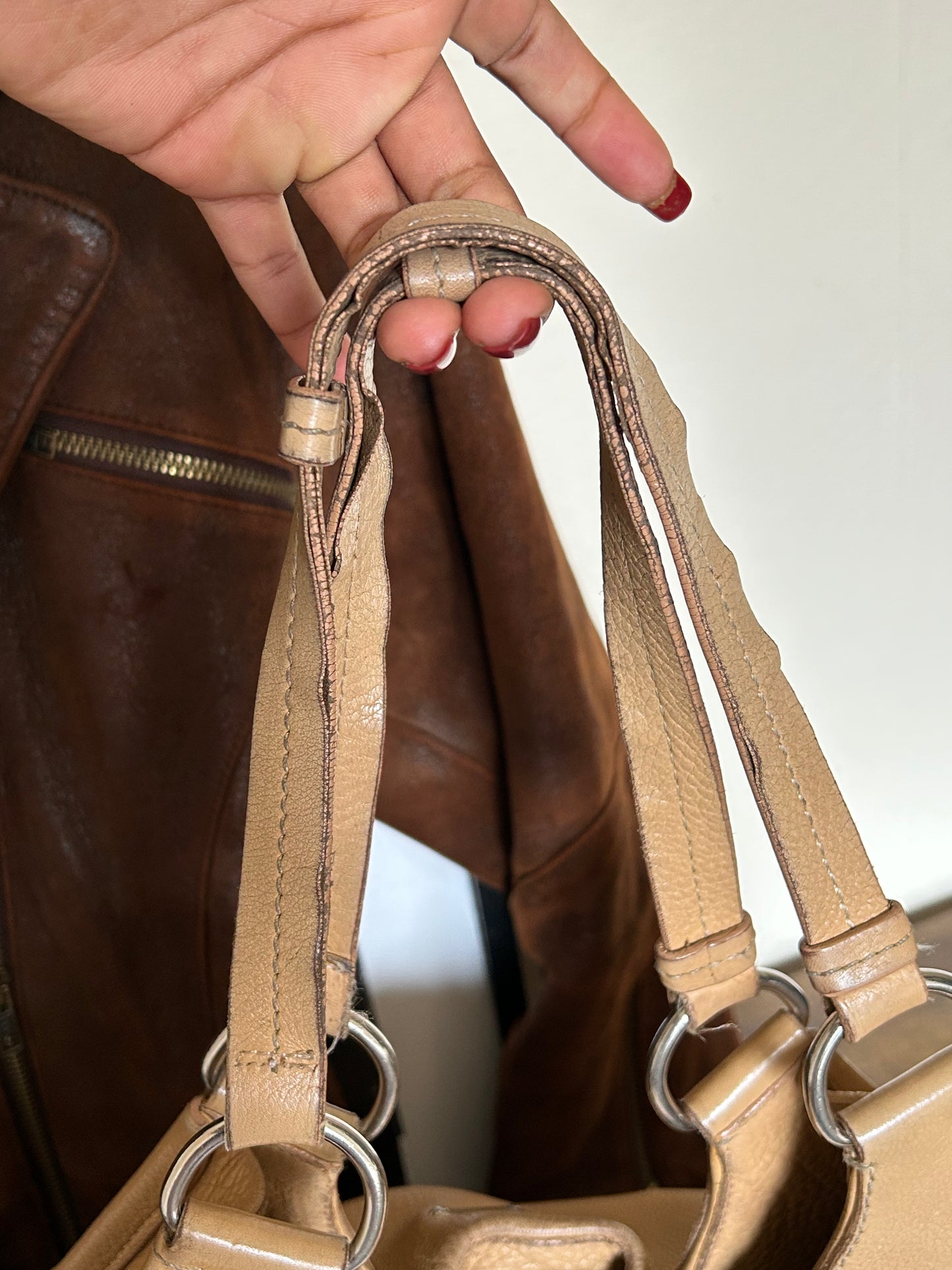 Vintage Prada Oversized Leather Shoulder Bag – Distressed & Iconic