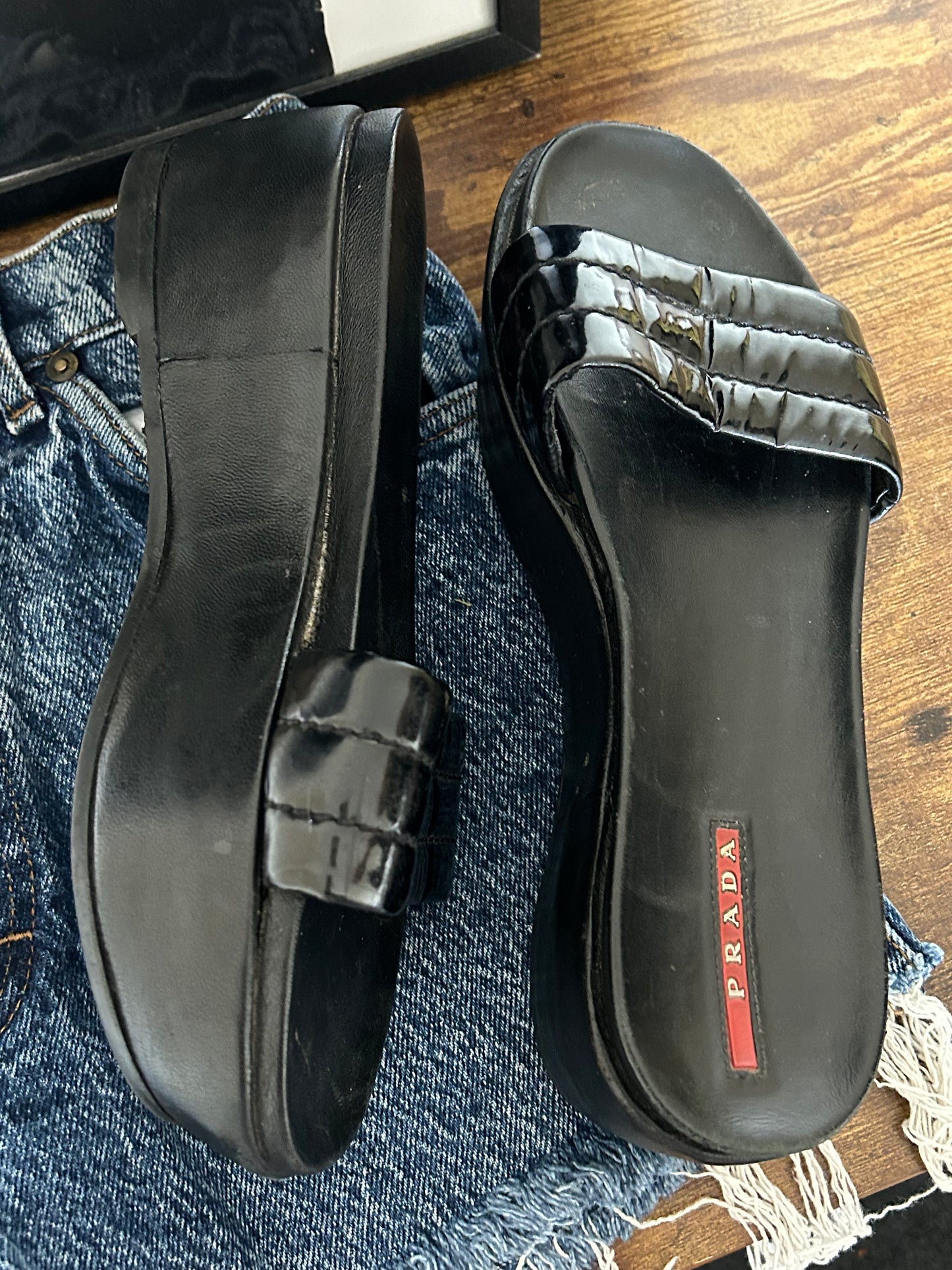Prada Y2k Platform Slide – Black (EU 38)