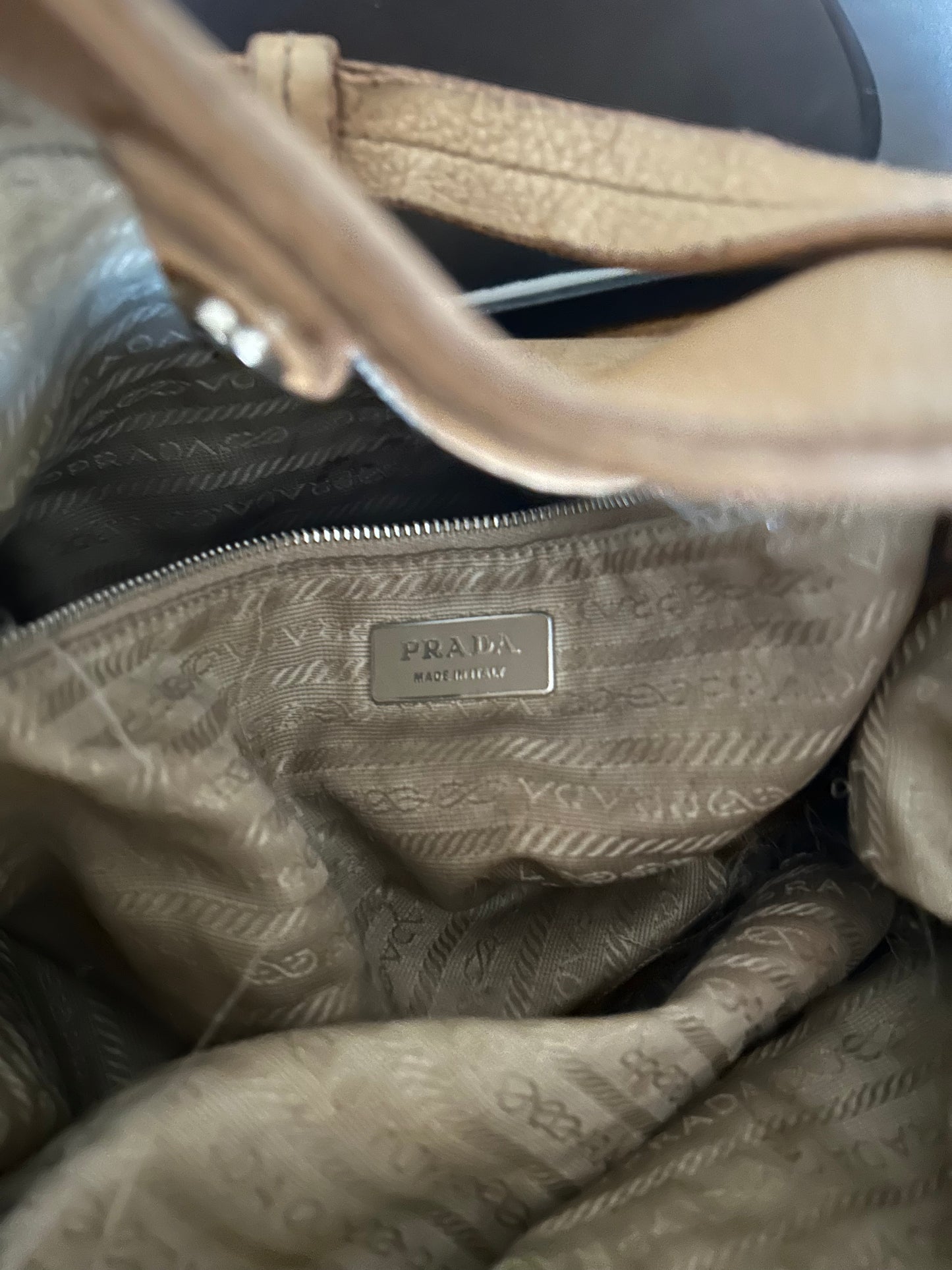 Vintage Prada Oversized Leather Shoulder Bag – Distressed & Iconic