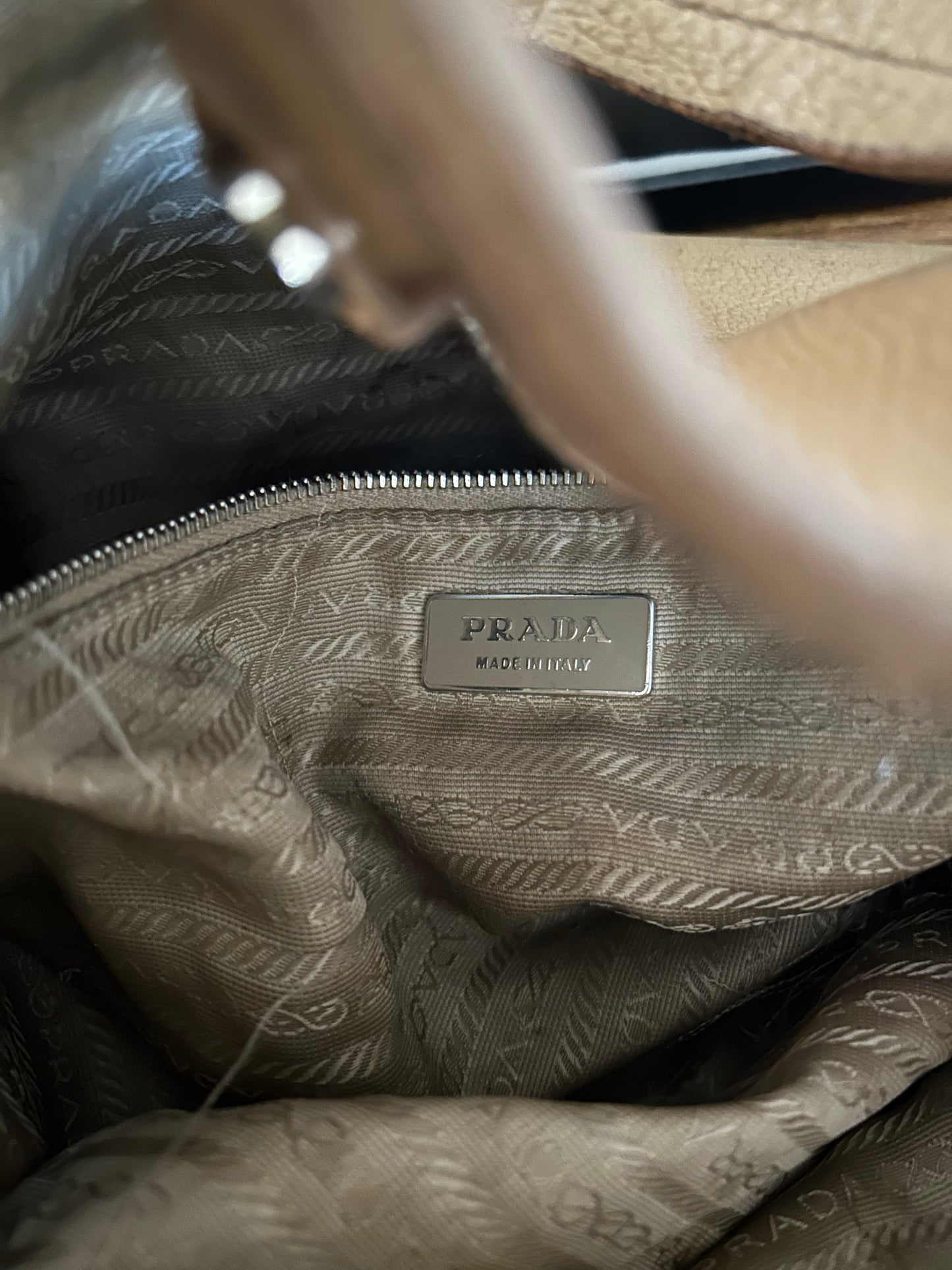 Vintage Prada Oversized Leather Shoulder Bag – Distressed & Iconic